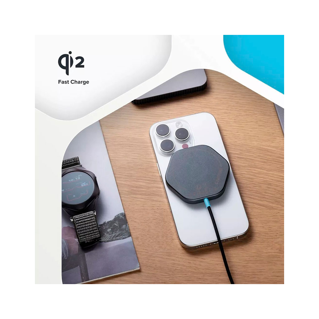 Зарядний пристрій Canyon wireless charger HEXAGON 110 Dark Grey Blue (CNS-WCS110) - зображення 7
