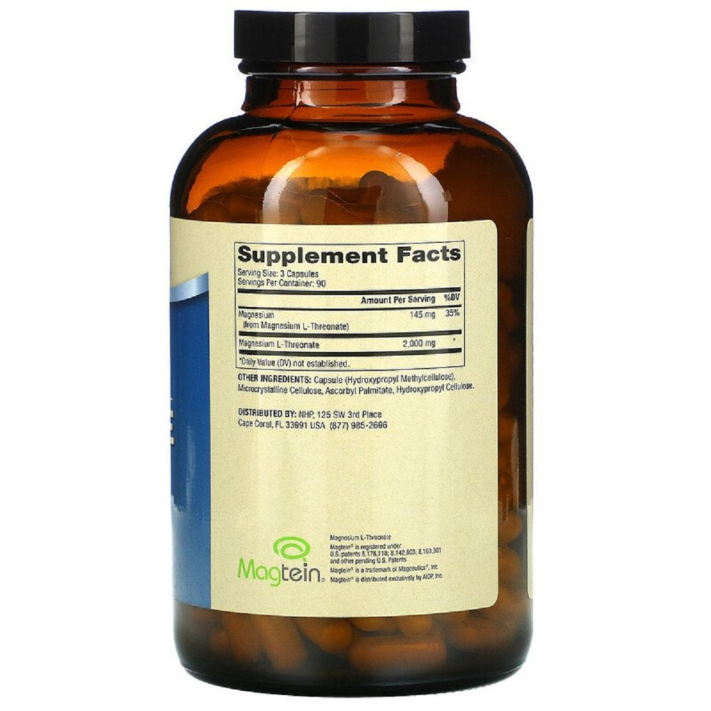 Мінерали Dr. Mercola Магній L-Треонат, Magnesium L-Threonate, 270 капсул (MCL-03069) - зображення 2
