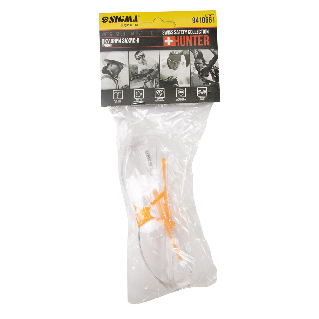 Захисні окуляри Sigma Hunter anti-scratch, прозорі (9410661) - изображение 7