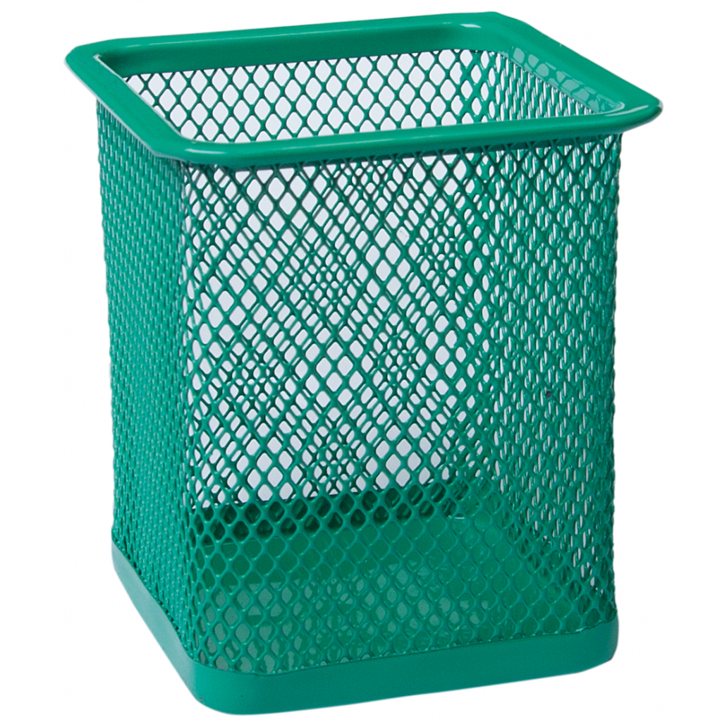 Підставка для ручок Buromax квадратна, металева, зелена (BM.6201-04) - зображення 1