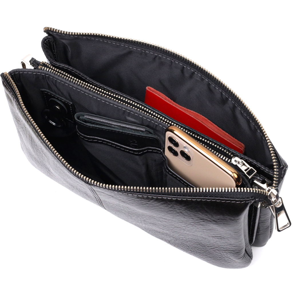 Сумка Grande Pelle З натуральної шкіри Чорна (11658) - зображення 5