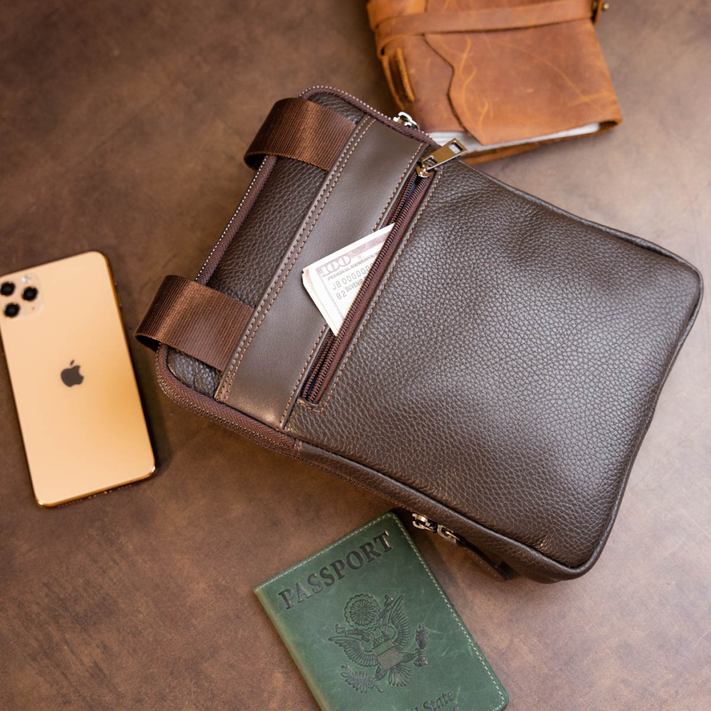 Сумка Shvigel На два відділення шкіряна Коричнева (11286) - зображення 11