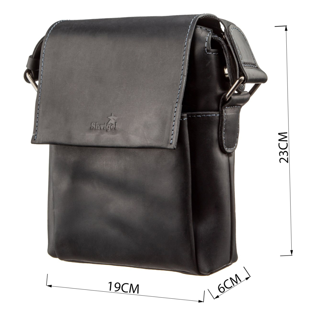 Сумка Shvigel Шкіряна Чорна (11173) - зображення 4