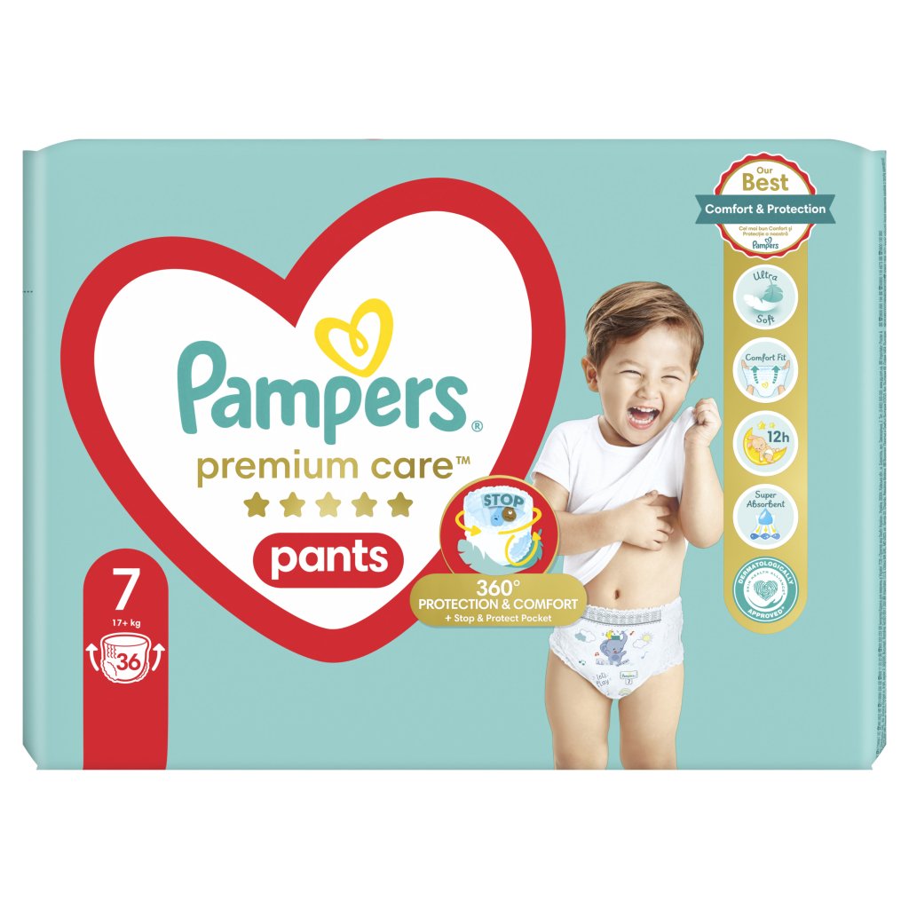 Підгузки Pampers Premium Care Pants Трусики Розмір 7 (17+ кг) 36 шт. (8700216339001) - зображення 2