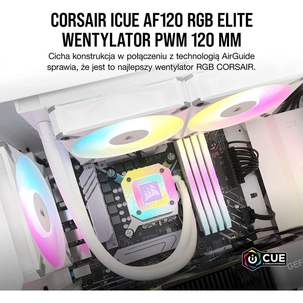 Кулер до корпусу Corsair AF120 RGB Elite White (CO-9050157-WW) - зображення 4
