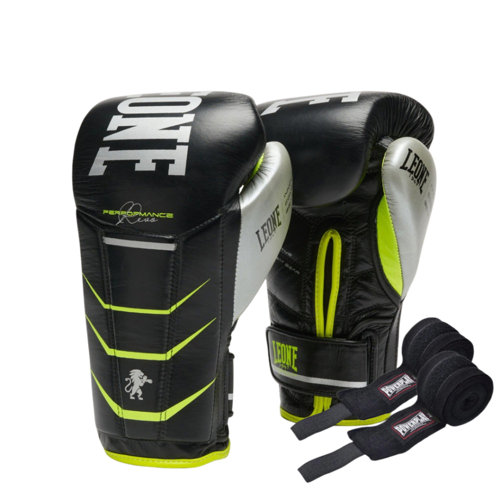 Боксерські рукавички Leone GN110F Revo Fluo Black 14 унцій (GN110F_Black_14oz) - зображення 1