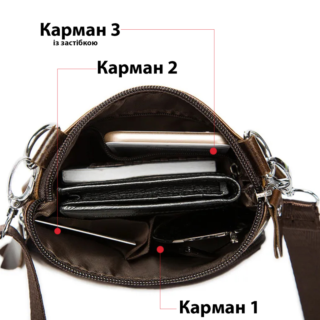 Сумка Vintage Коричнева (14608) - зображення 4