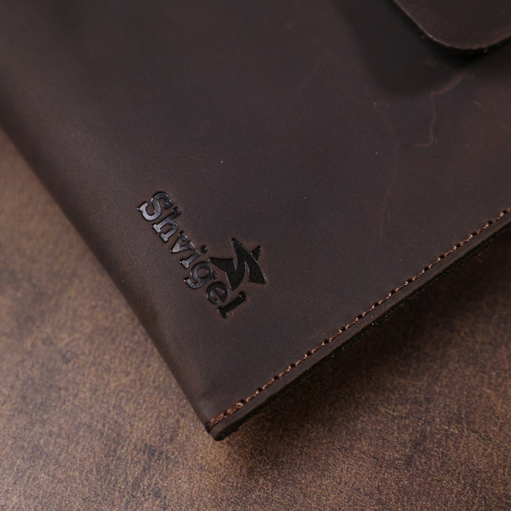 Косметичка Shvigel Шкіряна вінтажна тревел Коричнева (16428) - зображення 10