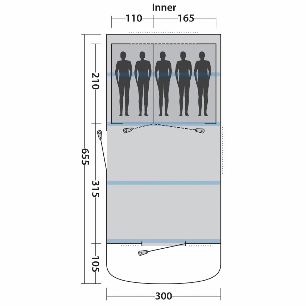 Намет Easy Camp Match Air 500 Aqua Stone (928289) - зображення 10