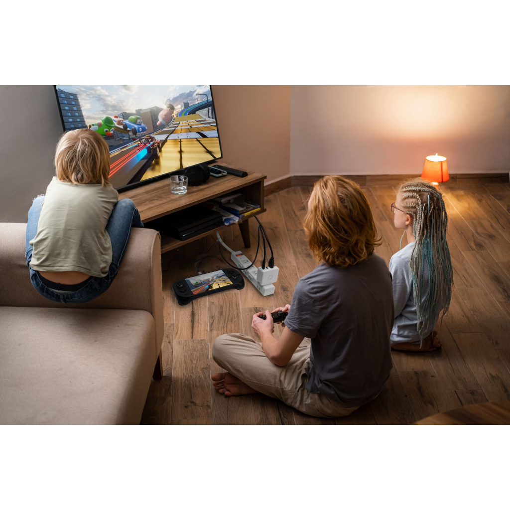 Зарядний пристрій AVerMedia GC313 CORE GO 100W 2хUSB-С 1хUSB-A 1xHDMI white (40AAGC313AWP) - зображення 3