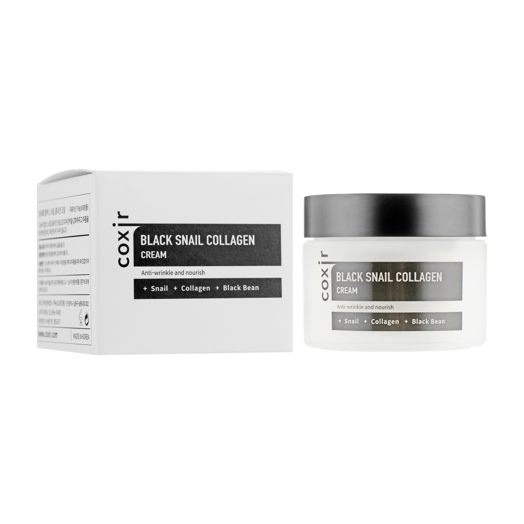 Крем для обличчя Coxir Black Snail Collagen Антивіковий поживний 50 мл (8809080826201) - зображення 1