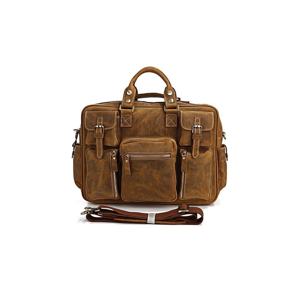 Сумка Vintage У вінтажному стилі Коричнева (14051) - зображення 2