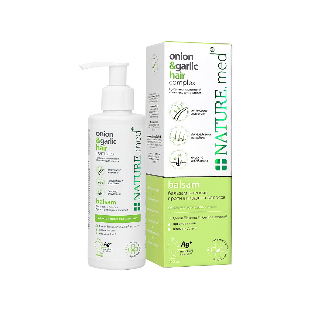 Кондиціонер для волосся NATURE.med Цибулево-часниковий комплекс 200 мл (4820065531792) - зображення 2