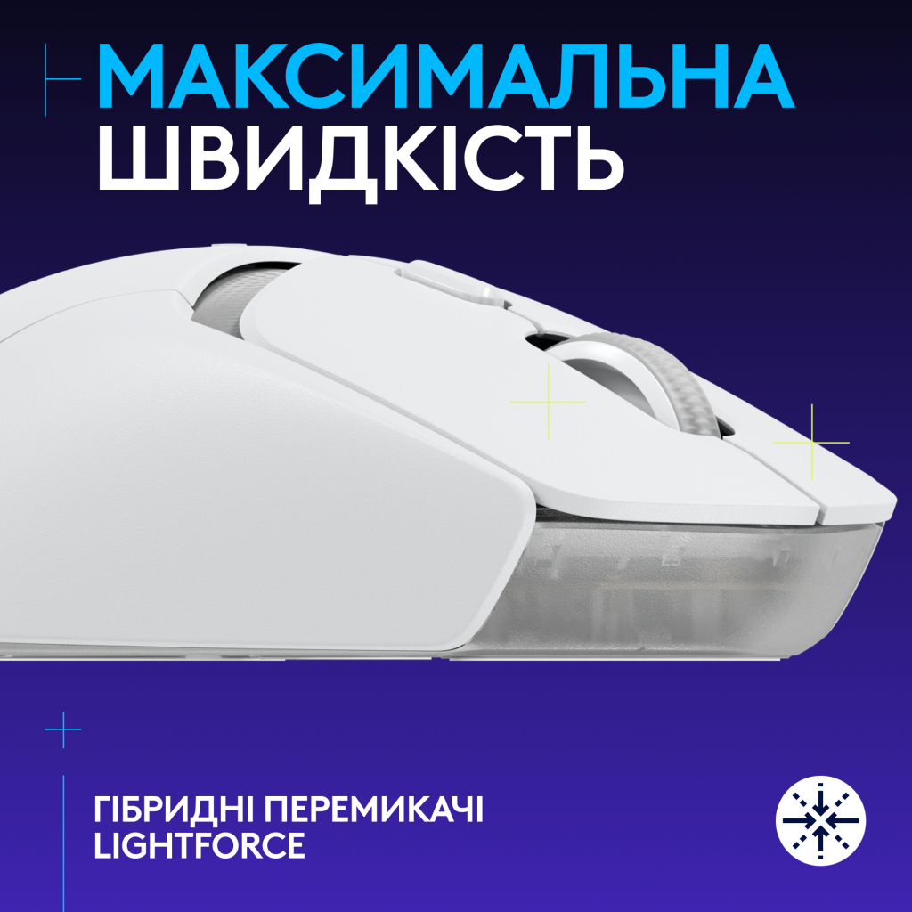 Мишка Logitech G309 Lightspeed Wireless/Bluetooth White (910-007207) - зображення 2