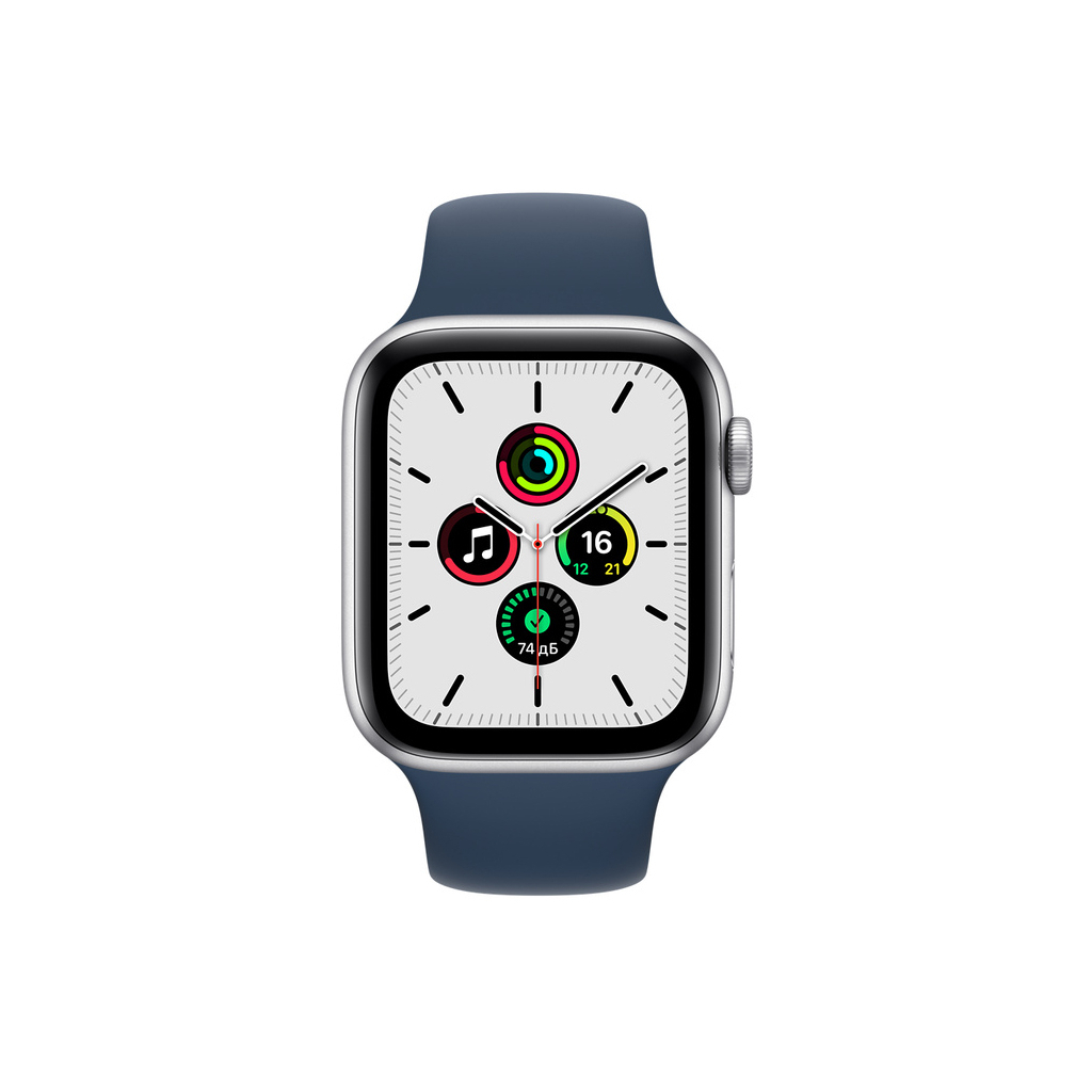 Смарт-годинник Apple Watch SE GPS, 44mm Silver Aluminium Case with Abyss Blue Sport Band (MKQ43UL/A) - зображення 2