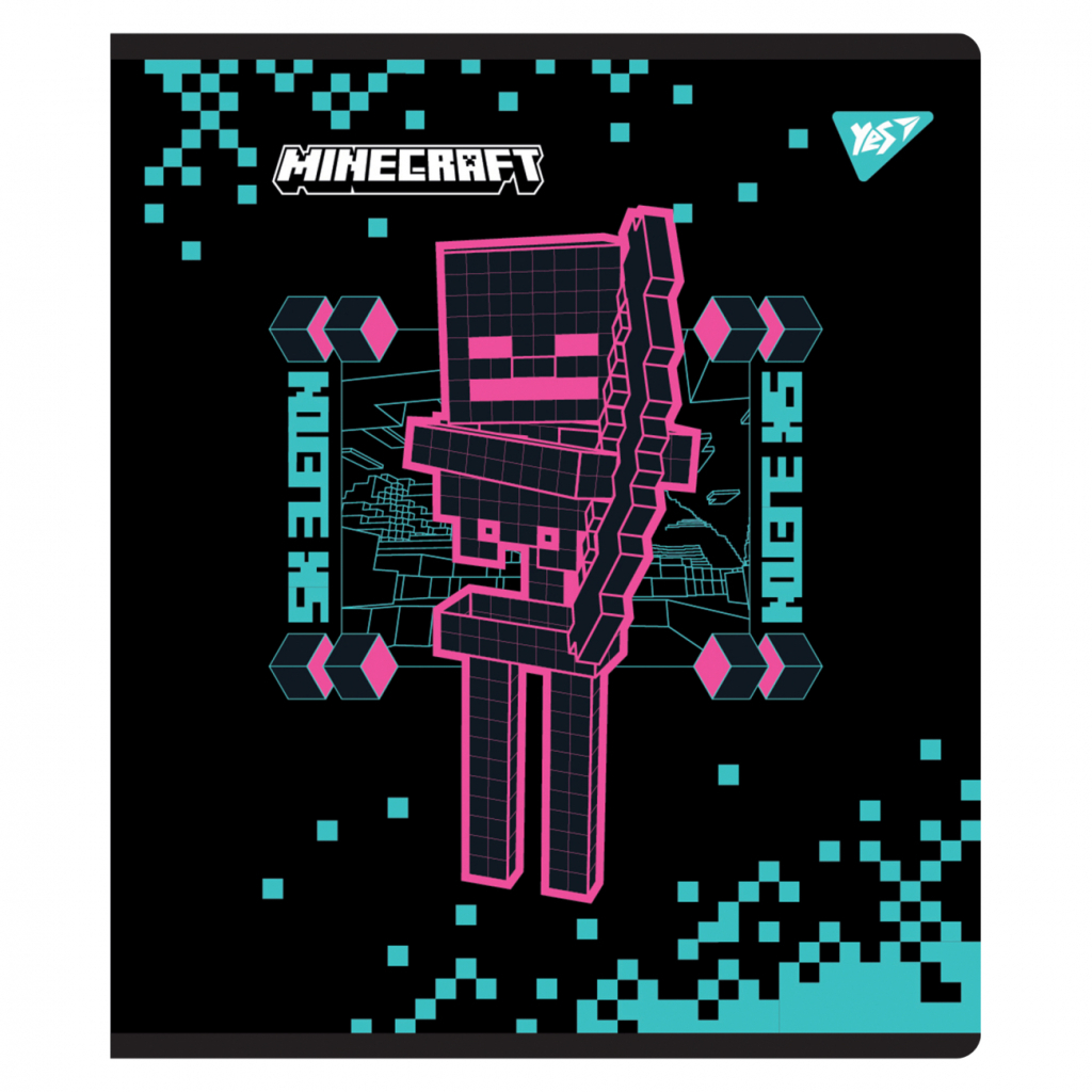 Зошит Yes Minecraft. Black 12 аркушів коса лінія (767502) - зображення 4