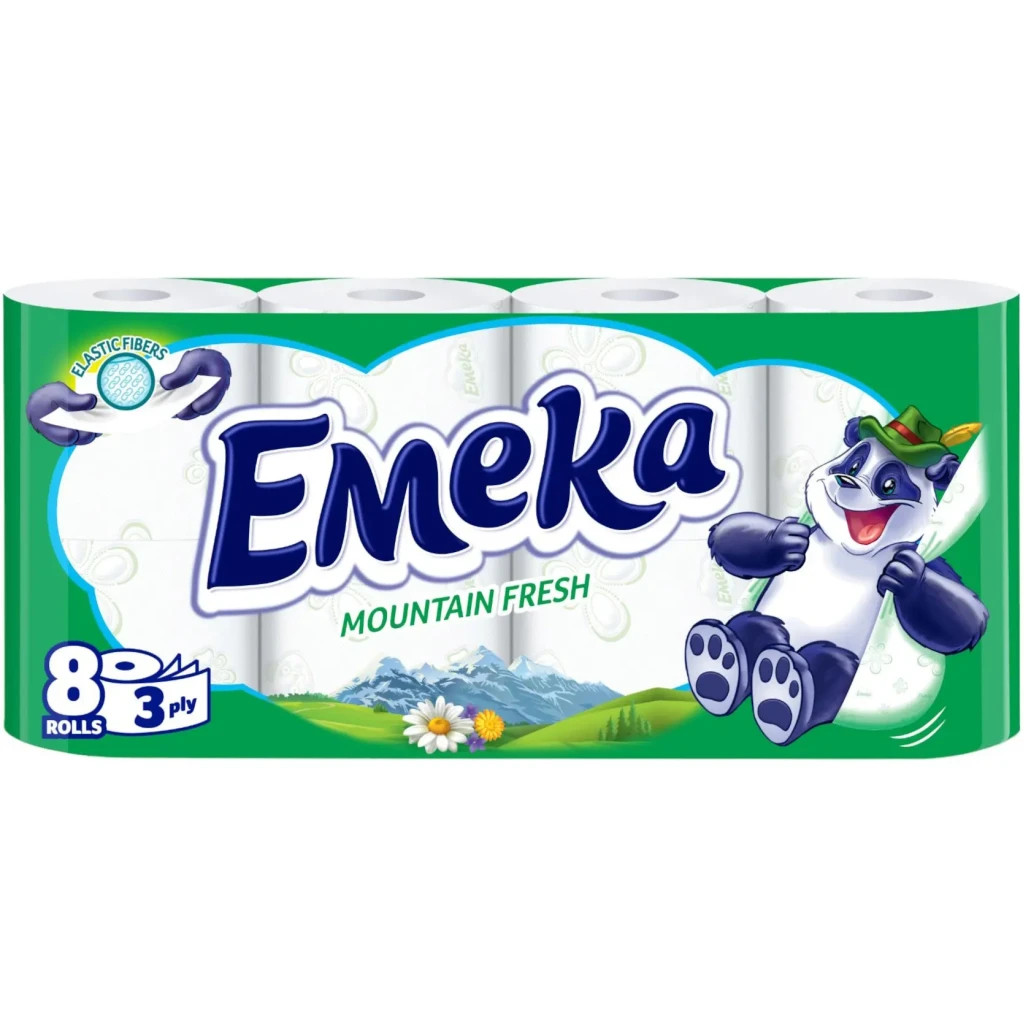 Туалетний папір Emeka Mountain Fresh 3 шари 8 рулонів (3800024026522) - зображення 1