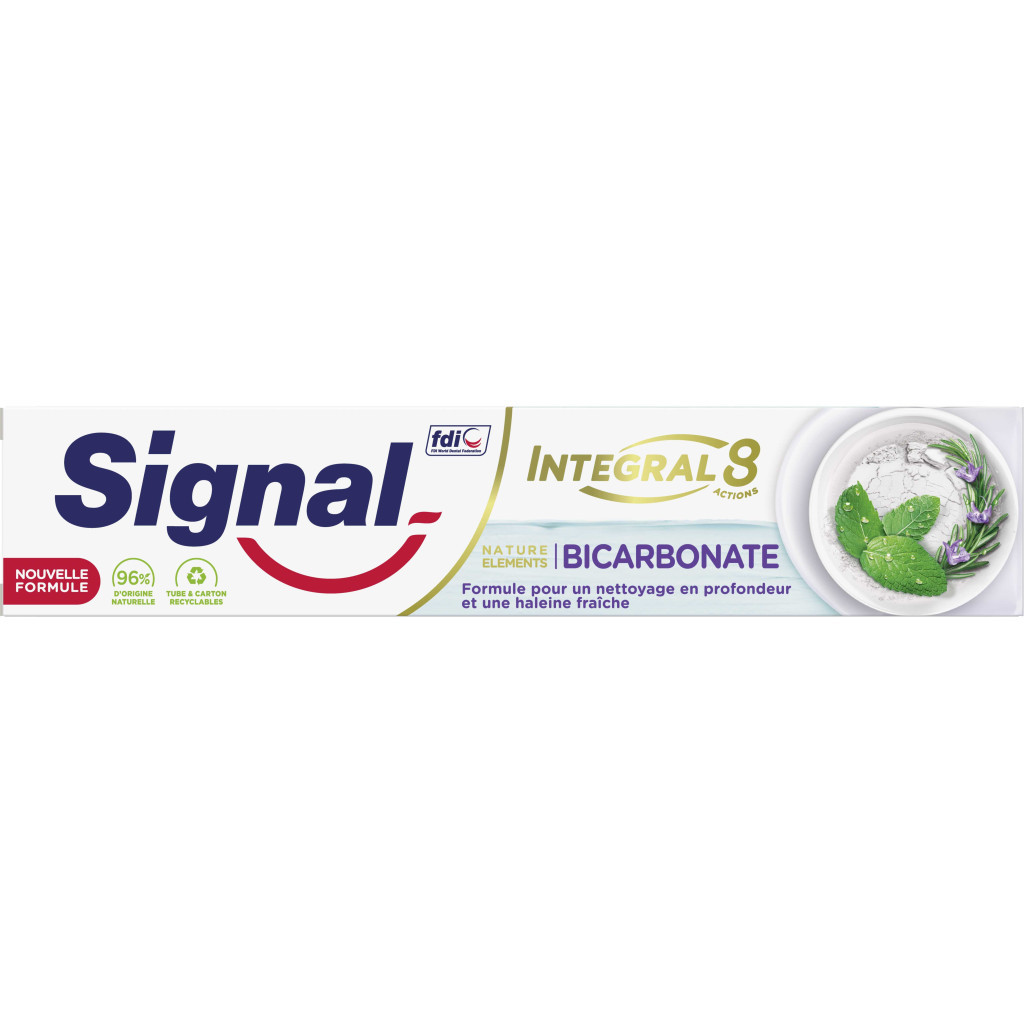 Зубна паста Signal Integral 8 Nature Elements Чистота та свіжість 75 мл (8710604781879) - зображення 1
