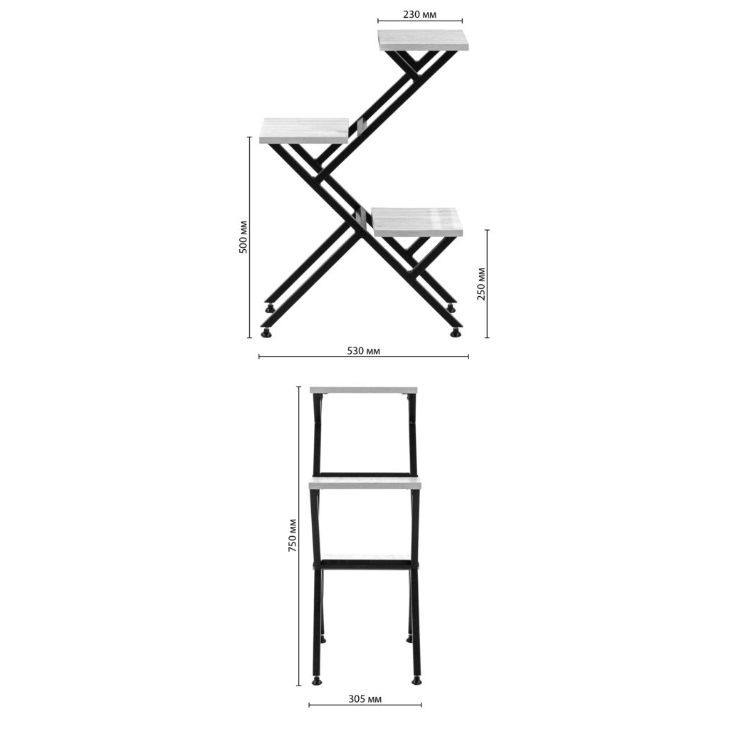 Підставка для квітів Richman Течія – 3 полички (R00000042823) - изображение 8