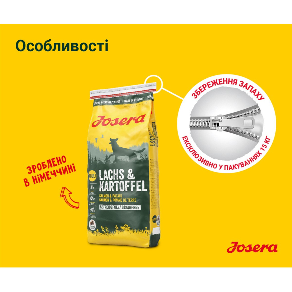 Сухий корм для собак Josera Lachs&Kartoffel 900 г (4032254745310) - зображення 7