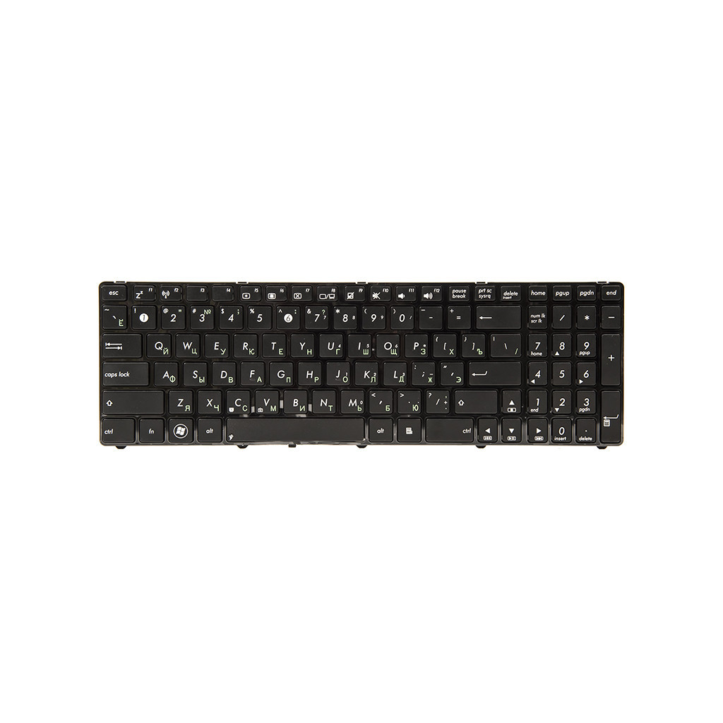 Клавіатура ноутбука PowerPlant ASUS K50, K50A, K50I чорна (KB311286) - зображення 1