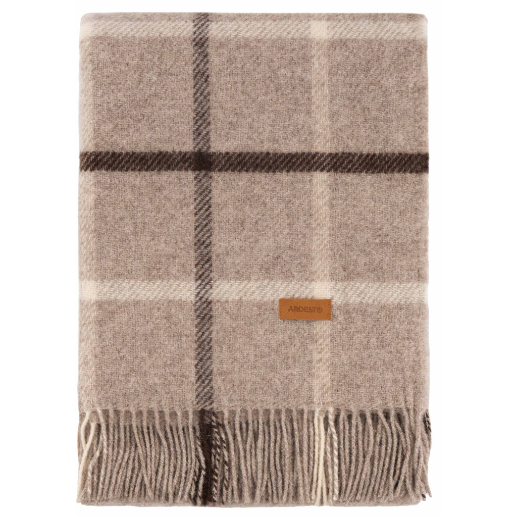 Плед Ardesto Leonardo Alpina 100% вовна, бежевий 140x200 см (ART0702LM) - picture 3