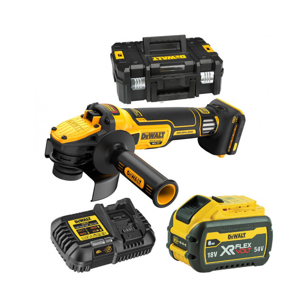 Шліфувальна машина DeWALT 18В XR Li-lon 6Ah, 125 мм, 3000-9000об/хв (DCG409VST1) - изображение 2