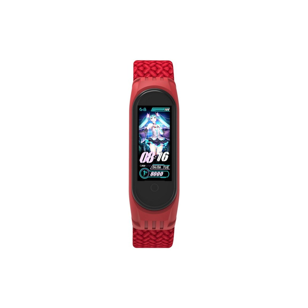 Ремінець до фітнес браслета Armorstandart Braided Solo Loop для Xiaomi Mi Band 4/5/6 Red size M (ARM58768) - зображення 2