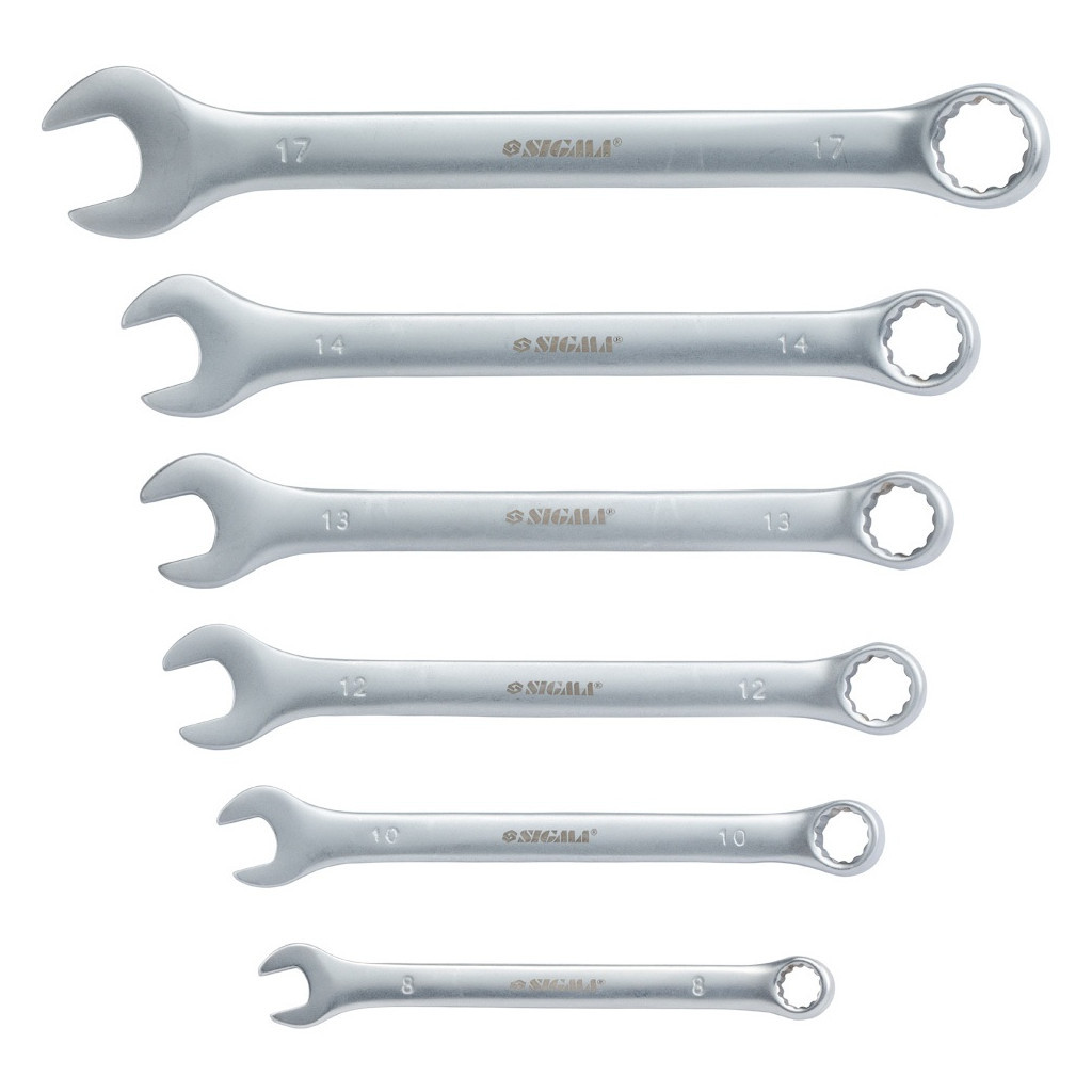 Ключ Sigma набір рожково-накидних 6шт 8-17мм CrV satine (6010101) - зображення 1