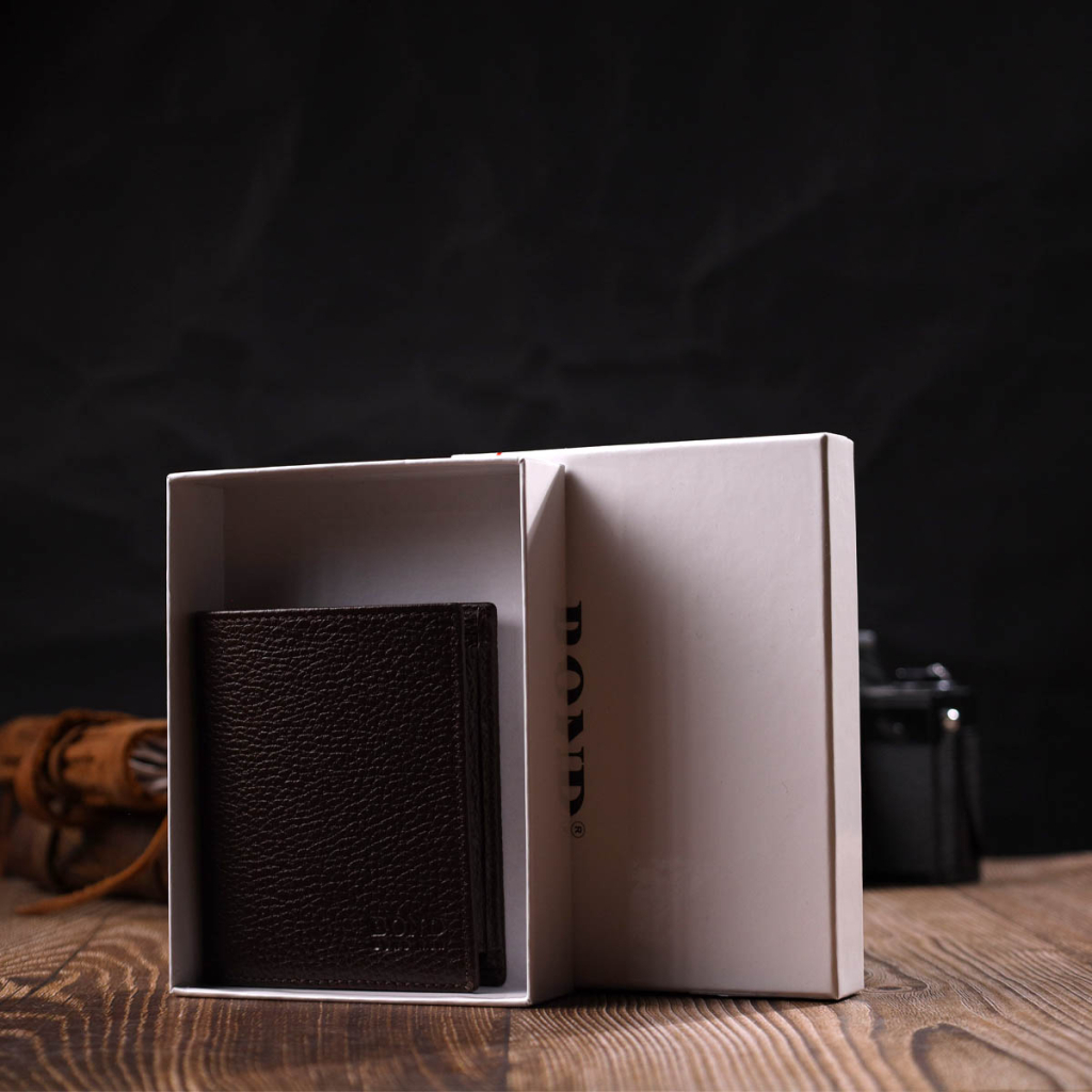 Гаманець Bond Accessories З натуральної шкіри Коричневий (21993) - зображення 10