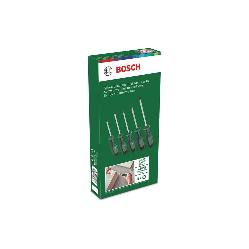 Набір викруток Bosch Torx 5шт, T10, 15, 20, 25, 30. (1.600.A02.BX6) - изображение 9