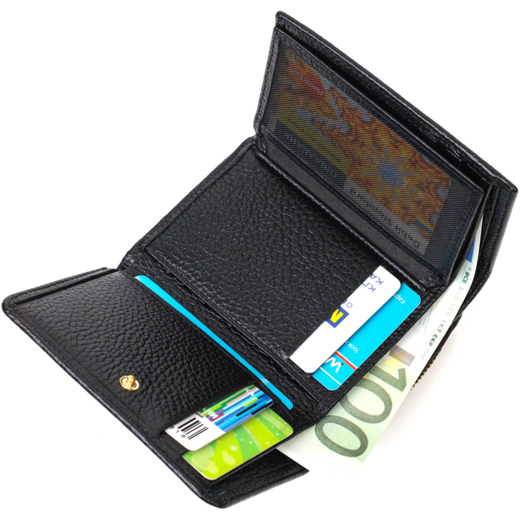 Портмоне Tony Bellucci З натуральної шкіри Чорне (22024) - зображення 6