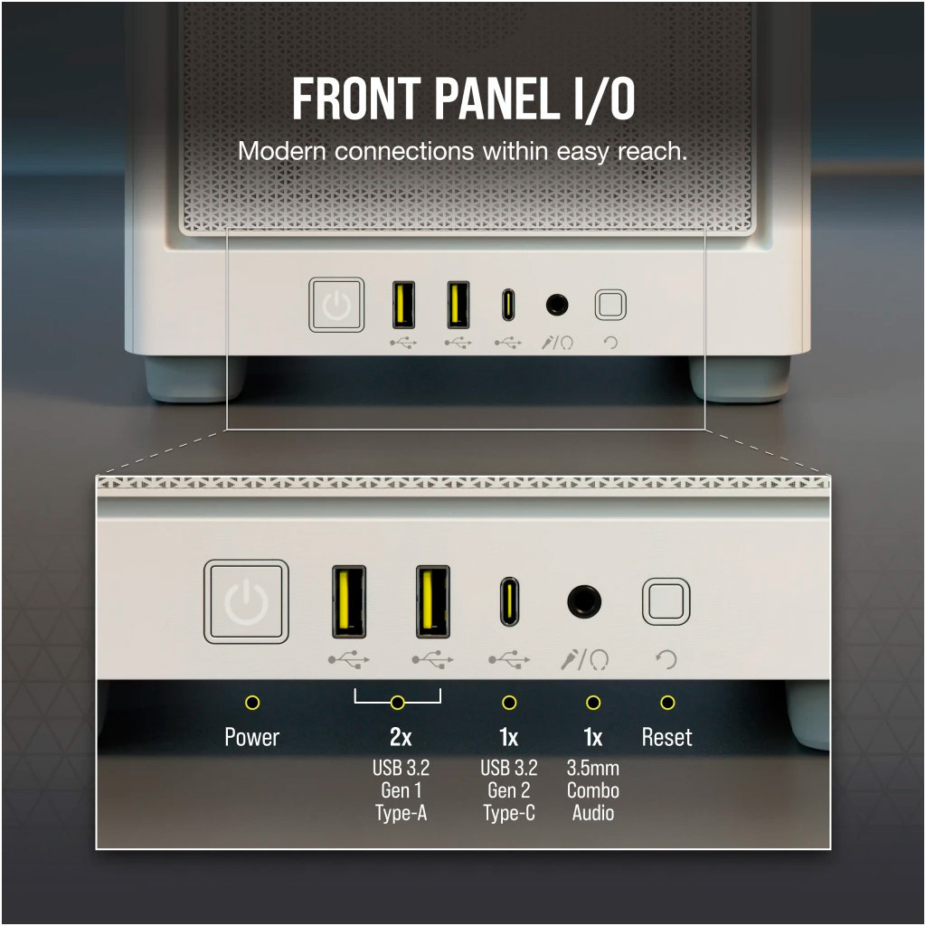 Корпус Corsair 2000D AIRFLOW White (CC-9011245-WW) - зображення 12