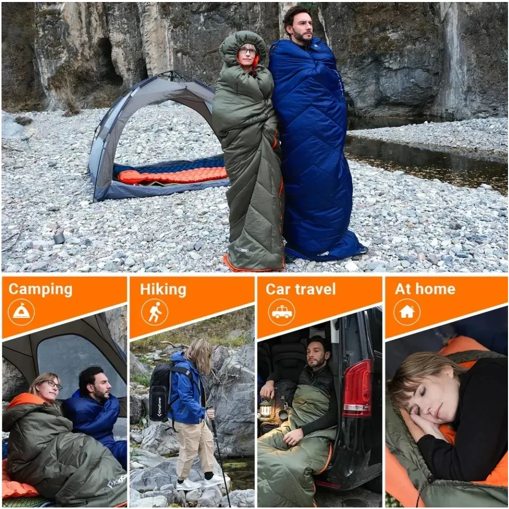 Спальний мішок KingCamp Huron 250 Navy (KS2421_NAVY_L) - зображення 10