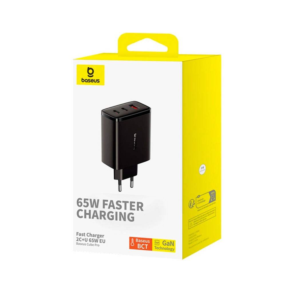 Зарядний пристрій Baseus Cube Pro Fast Charger 2C+U 65W black (P10152301113-00) - зображення 7