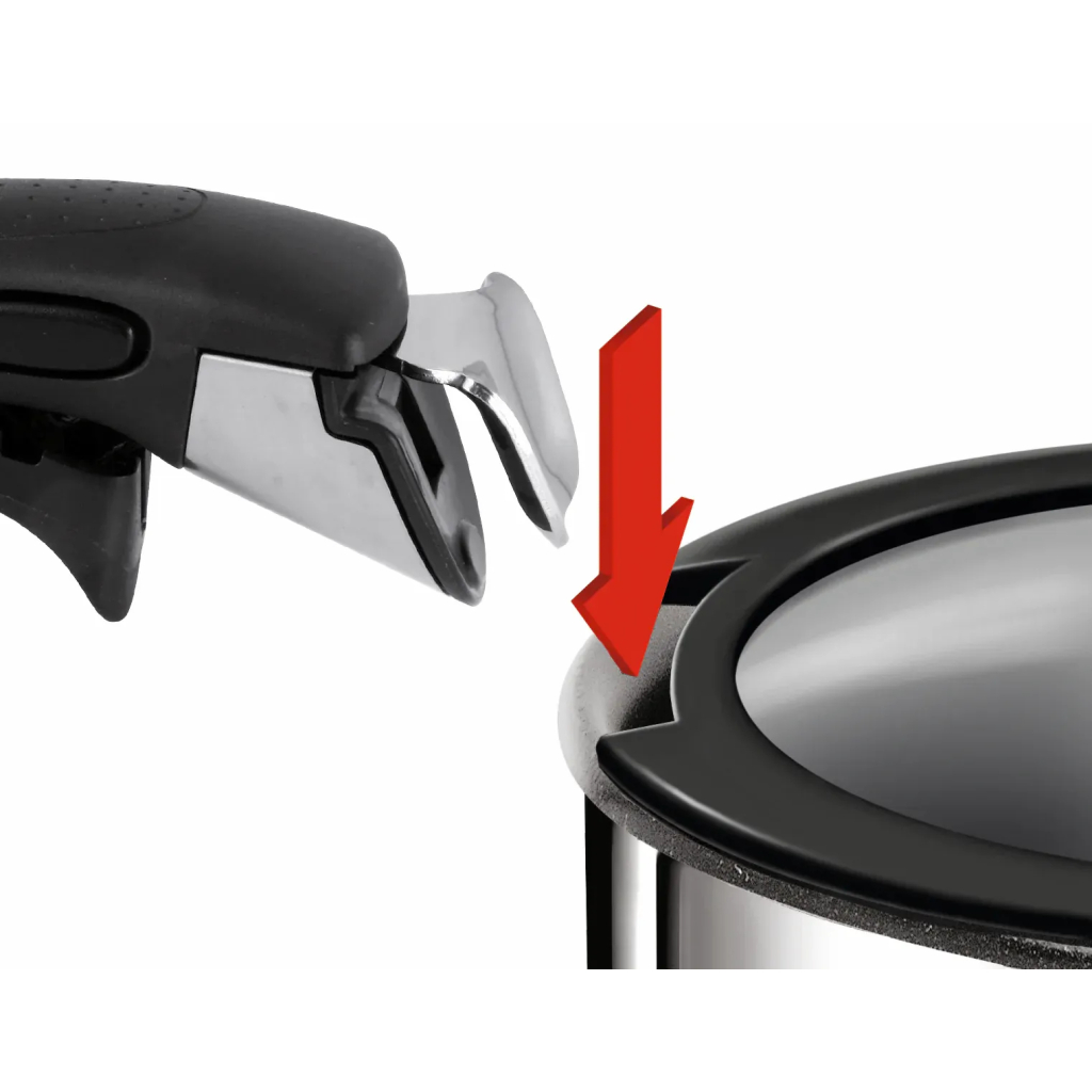 Кришка для посуду Tefal Ingenio 28см, скло, силікон, прозоро-чорний (L9846753) - зображення 3