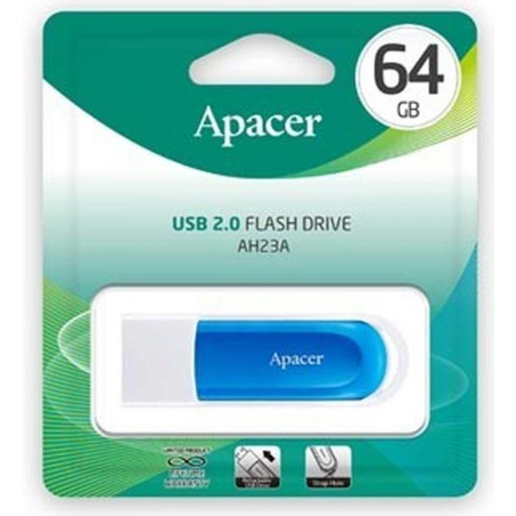 USB флеш накопичувач Apacer 64GB AH23A White USB 2.0 (AP64GAH23AW-1) - зображення 6