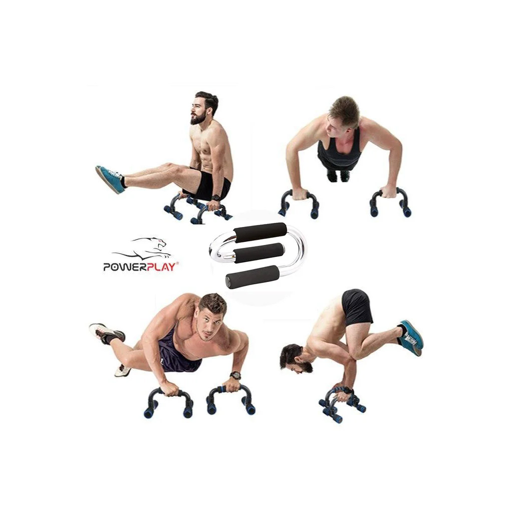 Упори для віджимань PowerPlay 4318 металеві S-подібні (PP_4318) - зображення 7