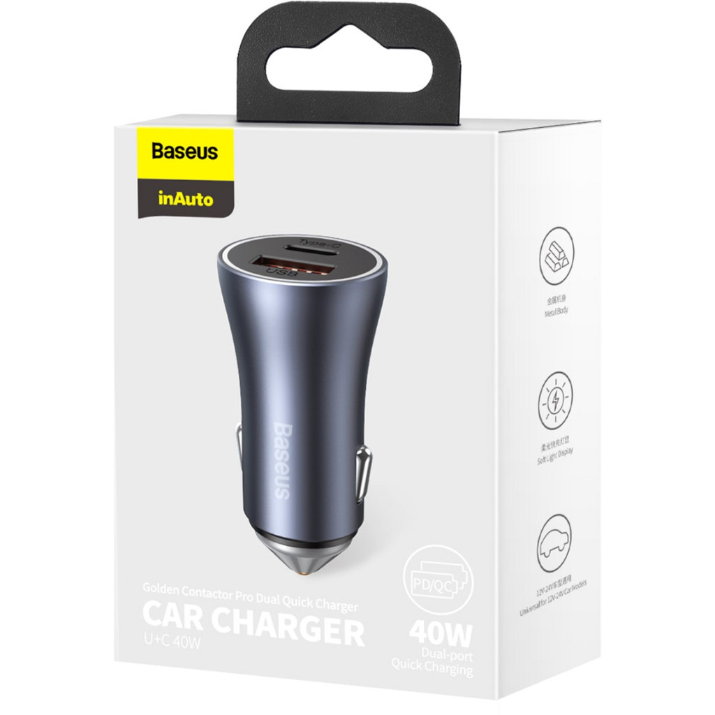 Зарядний пристрій Baseus Golden Contactor Pro USB-A/Type-C Blue (CCJD-0G) - зображення 8