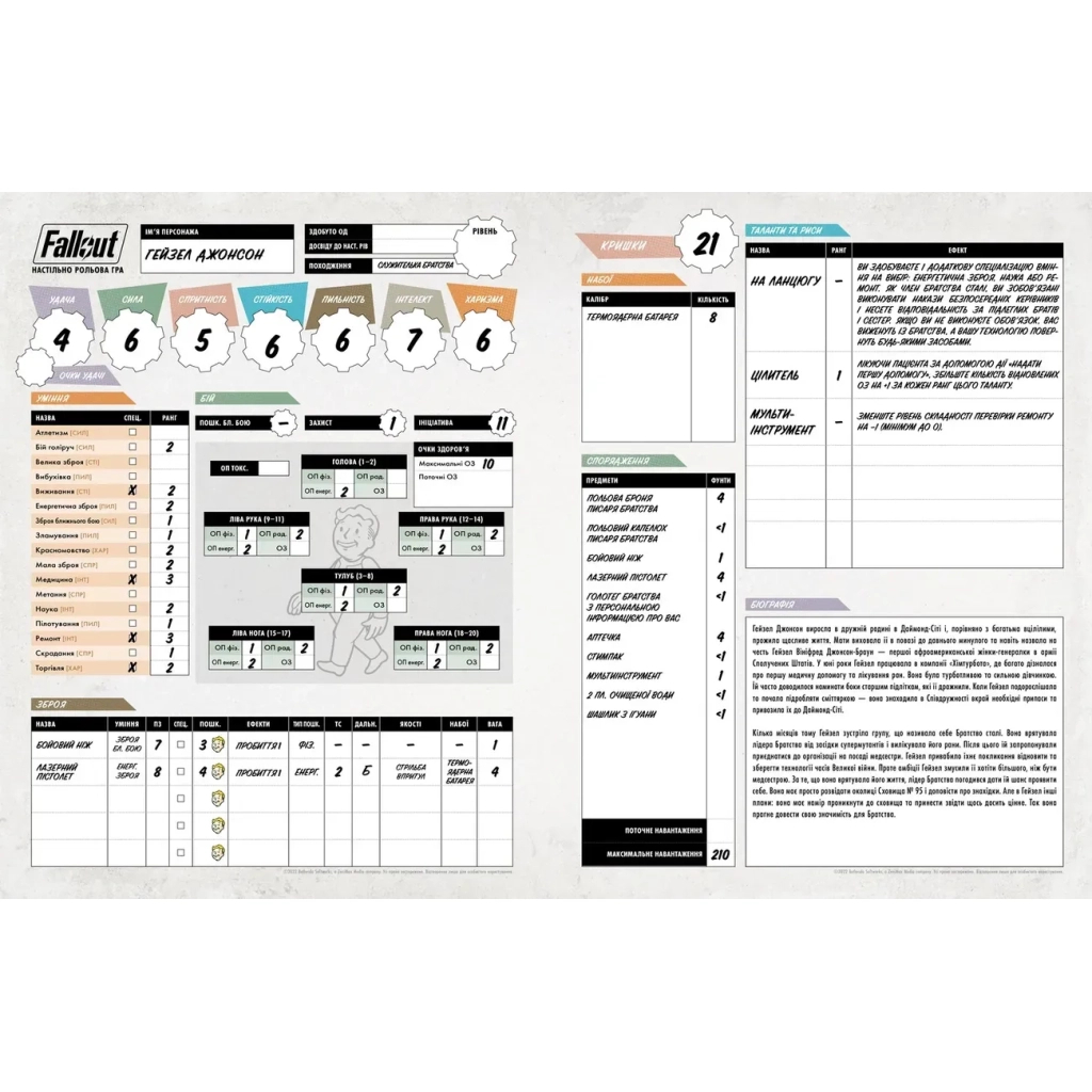 Настільна гра Geekach Games Fallout. Рольова гра - Стартовий набір (укр.) (GKRP0028) - зображення 2