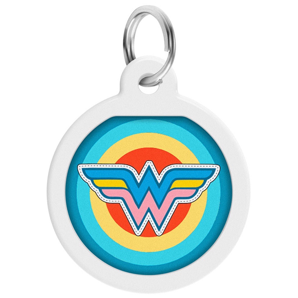 Адресник для тварин WAUDOG Smart ID з QR паспортом "Чудо-жінка 1", круг 25 мм (0625-1012ru-eng) - зображення 1