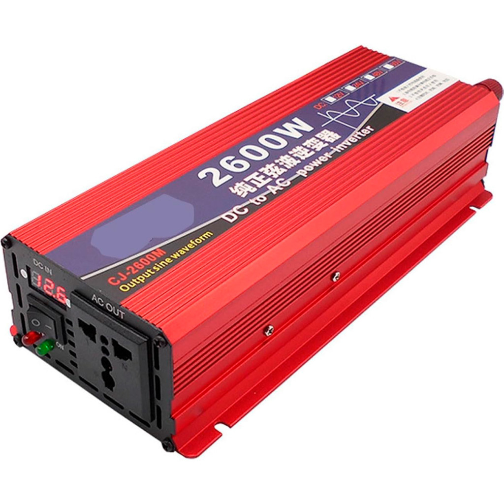 Автомобільний інвертор Choetech 12/220V 1300Вт, чиста синусоїда (CJ-2600M) - зображення 1