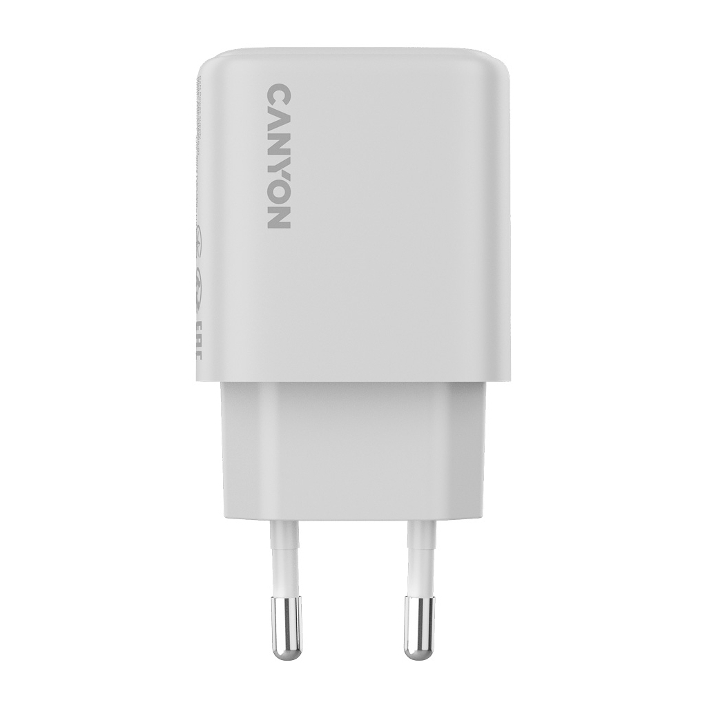 Зарядний пристрій Canyon OnCharge 250 25W 1xPD EU White (CNE-CHA250-01) - зображення 3