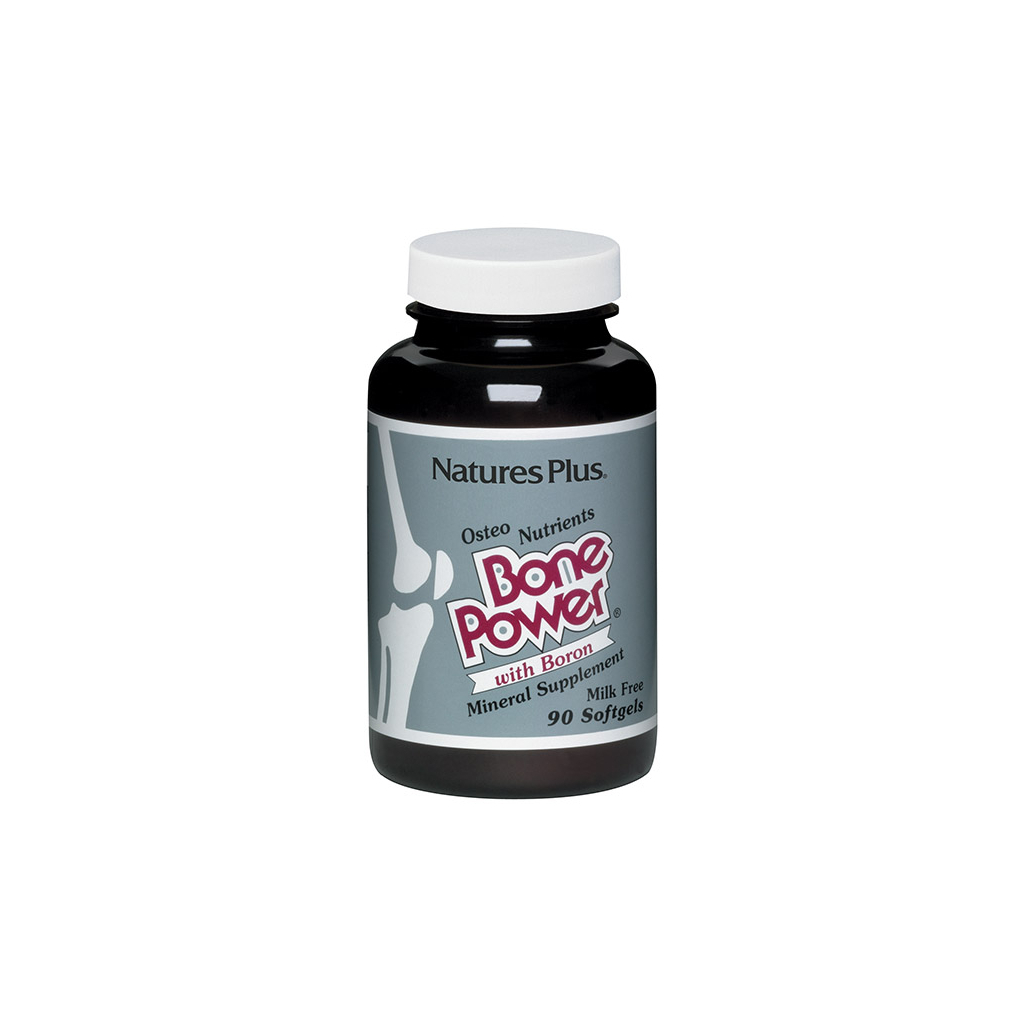 Мінерали Natures Plus Кальцій з Бором для Міцних Костей, Bone Power, 90 желатину (NTP3341) - зображення 1