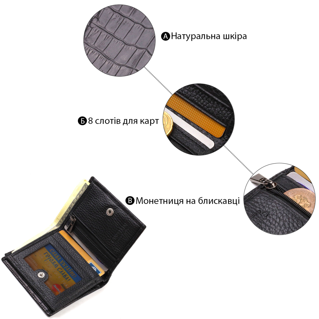 Портмоне Canpellini Чорне (21738) - зображення 4