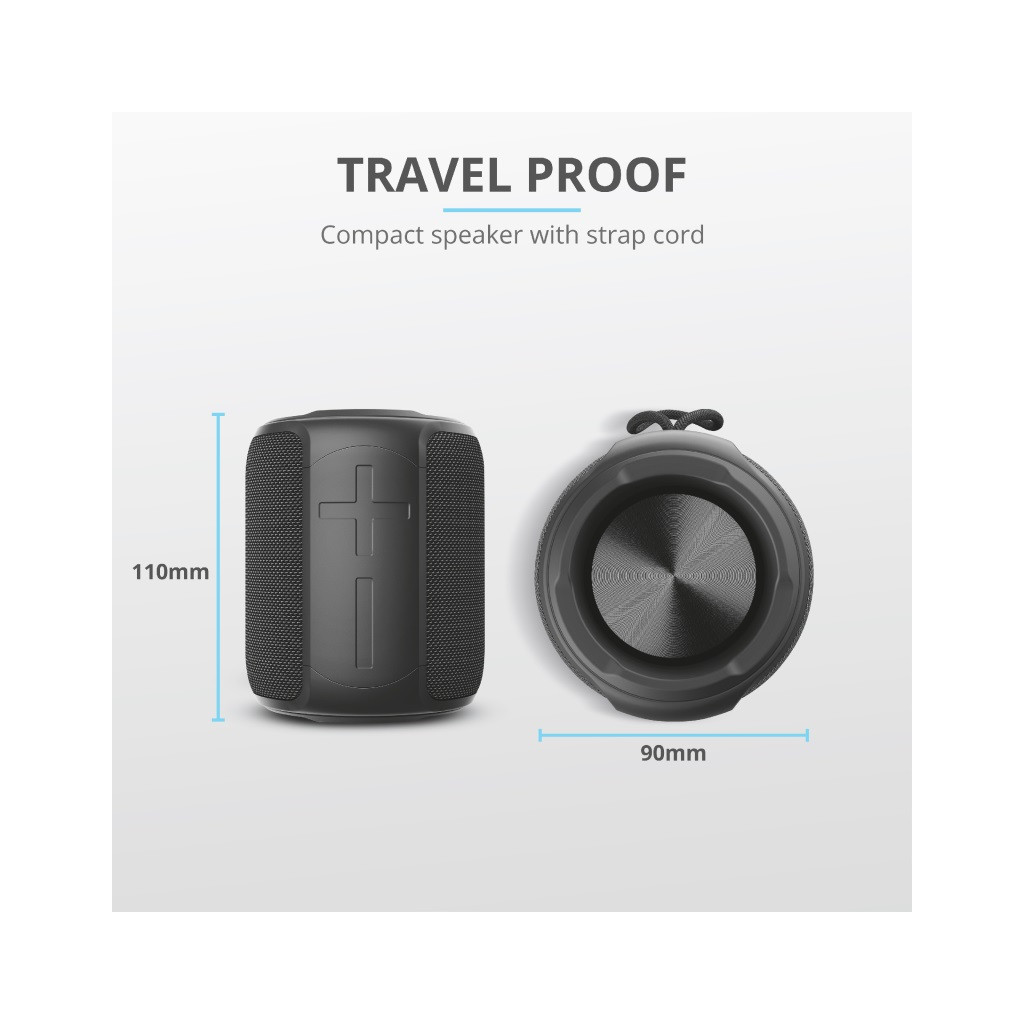 Акустична система Trust Caro Compact Bluetooth Speaker Black (23834) - зображення 5