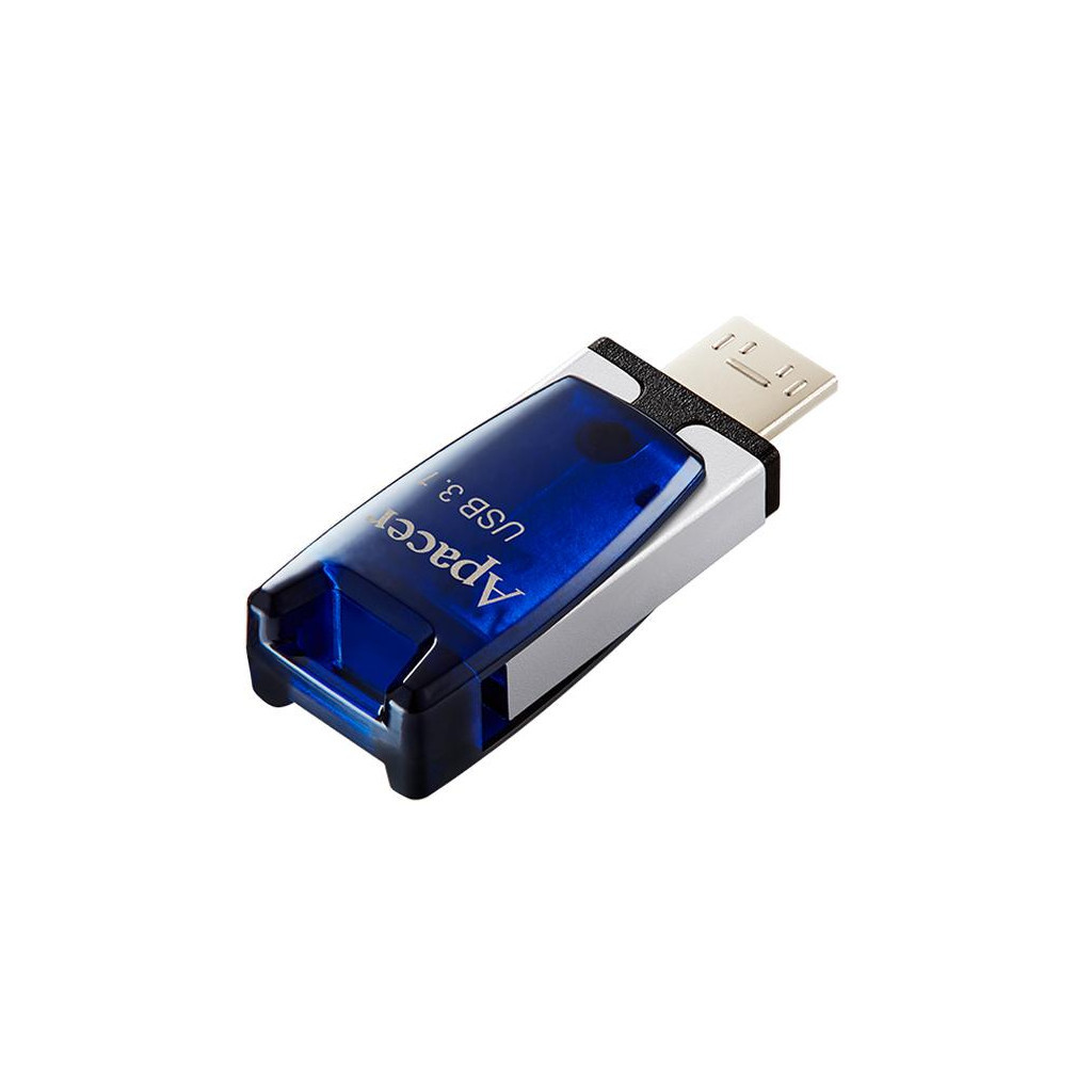 USB флеш накопичувач Apacer 8GB AH179 Blue USB 3.1 OTG (AP8GAH179U-1) - зображення 6