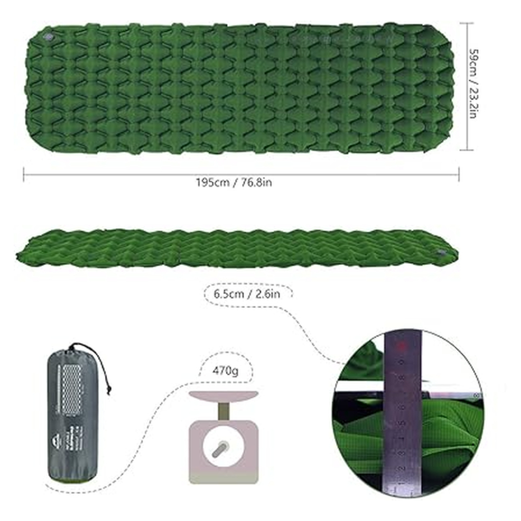 Туристичний килимок Naturehike FC-10 NH19Z001-P, 65 мм, зелений (6927595735350) - зображення 2