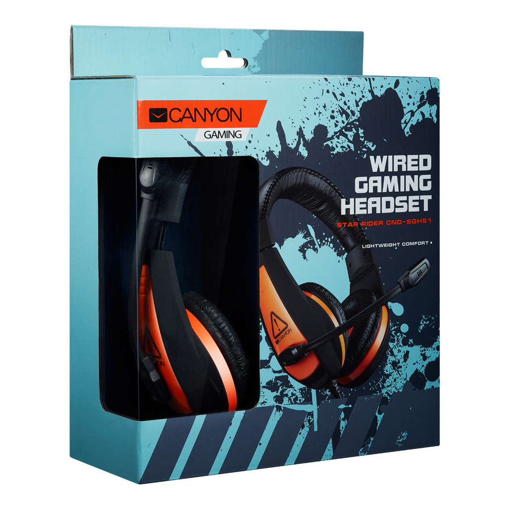 Навушники Canyon Star Raider GH-1A Black-Orange (CND-SGHS1A) - зображення 3