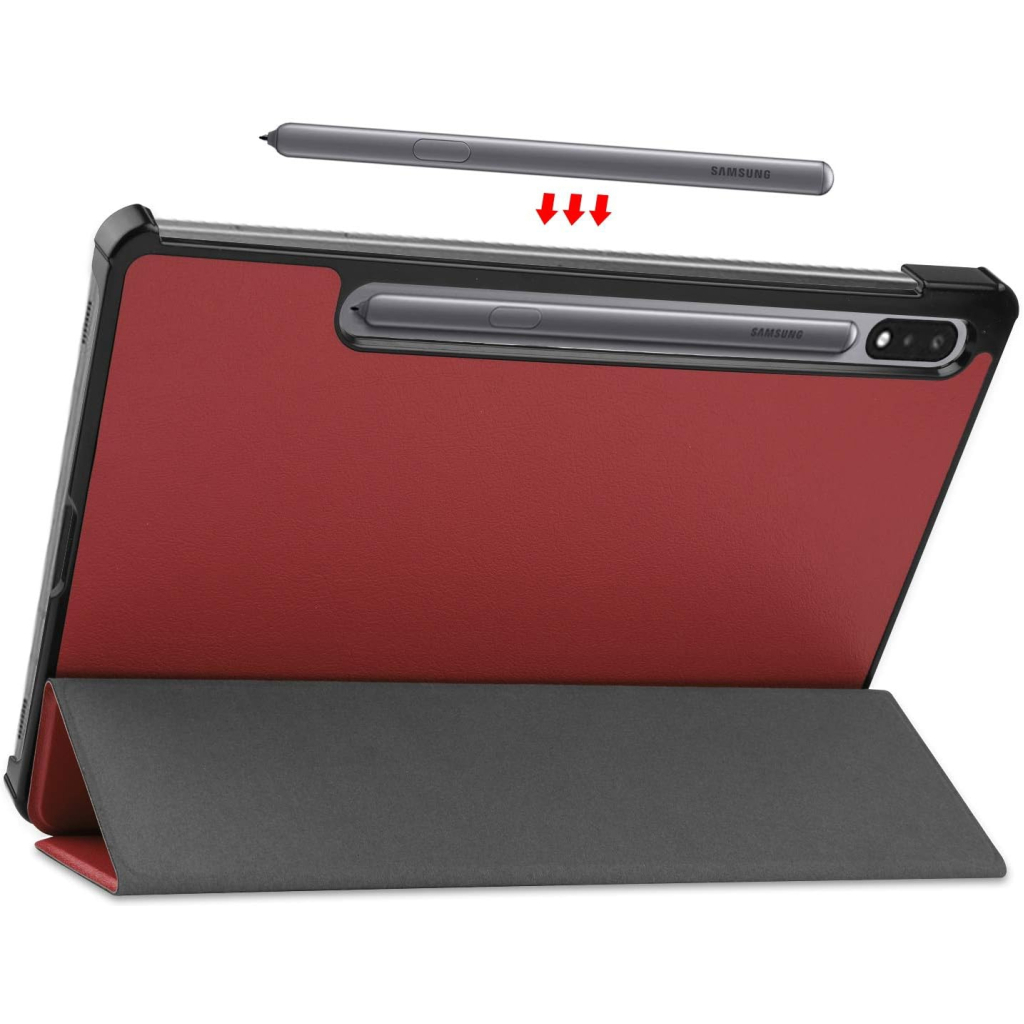 Чохол до планшета BeCover Smart Case Samsung Tab S9 (SM-X710/SM-X716)/S9 FE (SM-X510/SM-X516B) 11.0" Red Wine (709893) - зображення 4